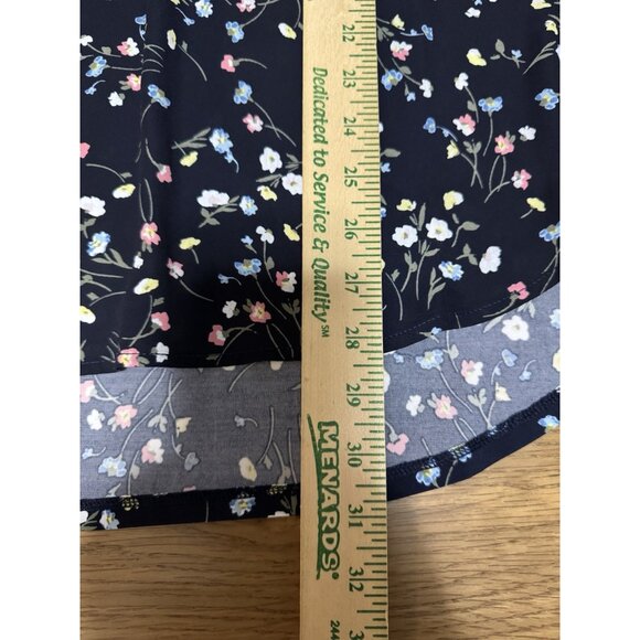 41 Hawthorn Women Size 2X Floral Popover Blouse Short Sleeve Recycled Material - Picture 4 of 13